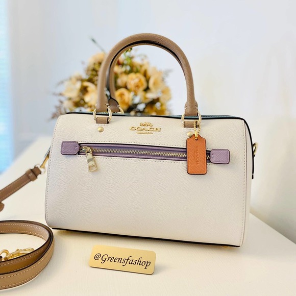 Coach Purse & wallet Rowan Satchel In Colorblock - Picture 2 of 11